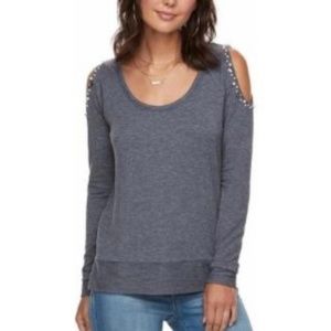 JUICY COUTURE COLD-SHOULDER TOP